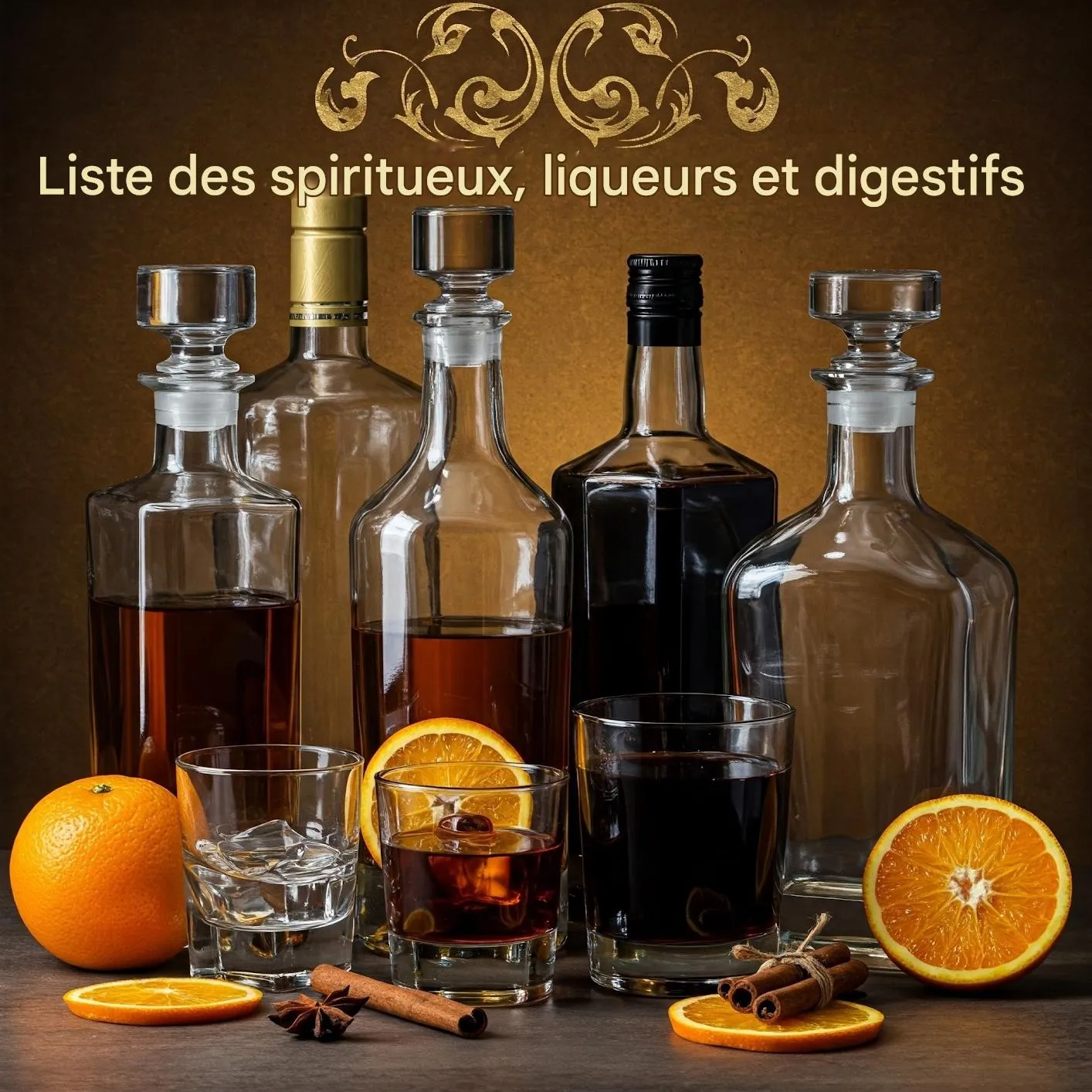 Liste des spiriteux liqueur et digestifs de Checchino dal 1887